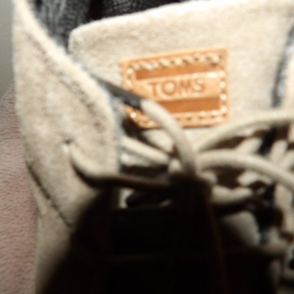 Toms Wedge Heel Lace Booties Sz W12 - Picture 3 of 9